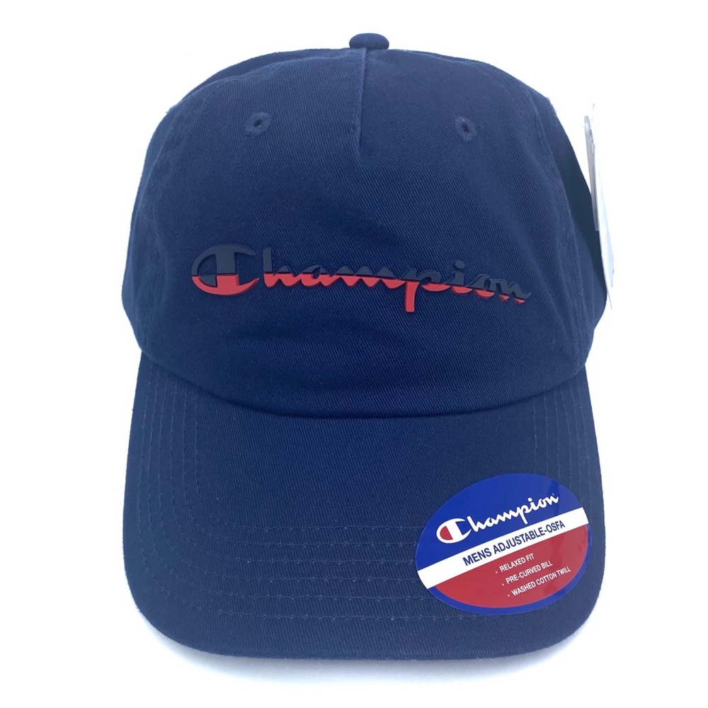 Champion Men's Ameritage Dad Curved Bill Adjustable Hat Navy Sporty New